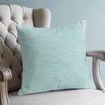 thumbnail image 4 of Pillow Covers 26x26 Set of 2, Turquoise Textured Throw Pillow Covers Decorative Couch Cushion Cover, Farmhouse Country Woven Striped Microfiber Soft Square Pillowcases for Bedroom Living Room Sofa, 4 of 9
