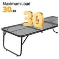 thumbnail image 6 of Grill Table Camping Table 3FT Foldable Small Folding Table Low Picnic Table Portable Stand Mesh Outdoor Indoor Card BBQ RV Black 35.4×15.7×9.4 inch, 6 of 9