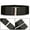 Black, variant on INSPIRE CHIC Women's Interlocking Buckle Geometric Metal Decor Waist Belt Black