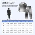 thumbnail image 4 of Fotbe Black White Plaid Pijama de Hombre con Estampado de Manga Larga, Conjunto de 2 Piezas, Ropa de Dormir Suave y Cómoda con Bolsillos-X-Large, 4 of 7