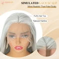 thumbnail image 4 of Phocas Long Straight Wig for Women，Synthetic Light Grey Wig no Bangs for Daily Use 28inch, 4 of 10