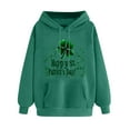 thumbnail image 3 of VBTAPA St Patricks Day Hoodies for Women Cute Shamrock Graphic Hooded Sweatshirts Drawstring Long Sleeve Irish Hoody Tops with Pocket Army Green L, 3 of 6