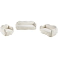 thumbnail image 2 of Bowery Hill Contemporary Soft Cream Teddy Durable Fabric Sofa, 2 of 17