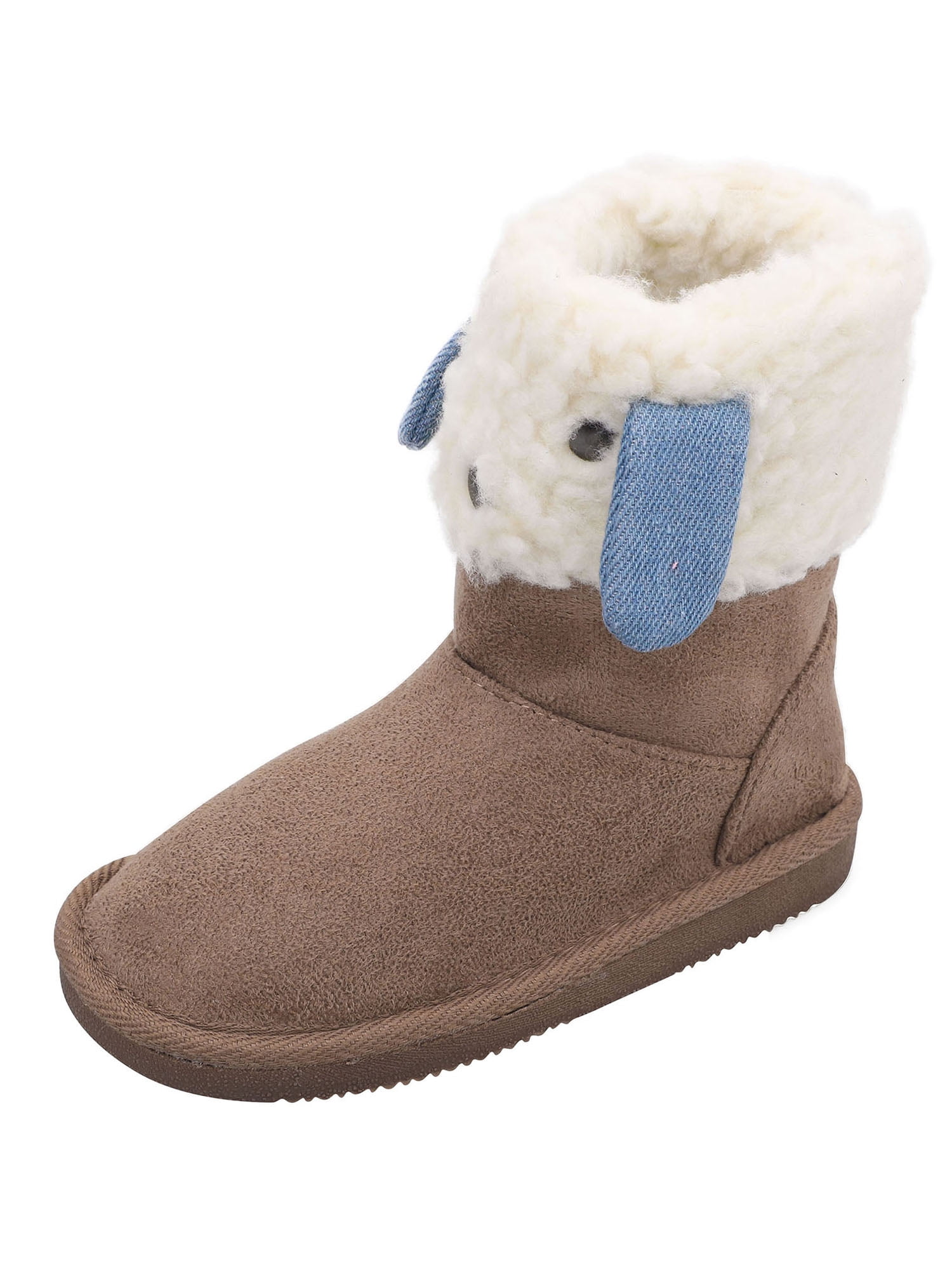GAP Baby Toddler Boy Size 6 US 23 EU Brown Sherpa-Lined Boots Booties Shoes 