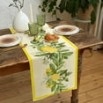 thumbnail image 5 of Spring Summer Lemon Table Runner, Fruits Kitchen Dining Table Decoration for Holidays, Yellow Lemons Leaves Flowers Farmhouse Table Decor Runners, 13X90IN, 5 of 6