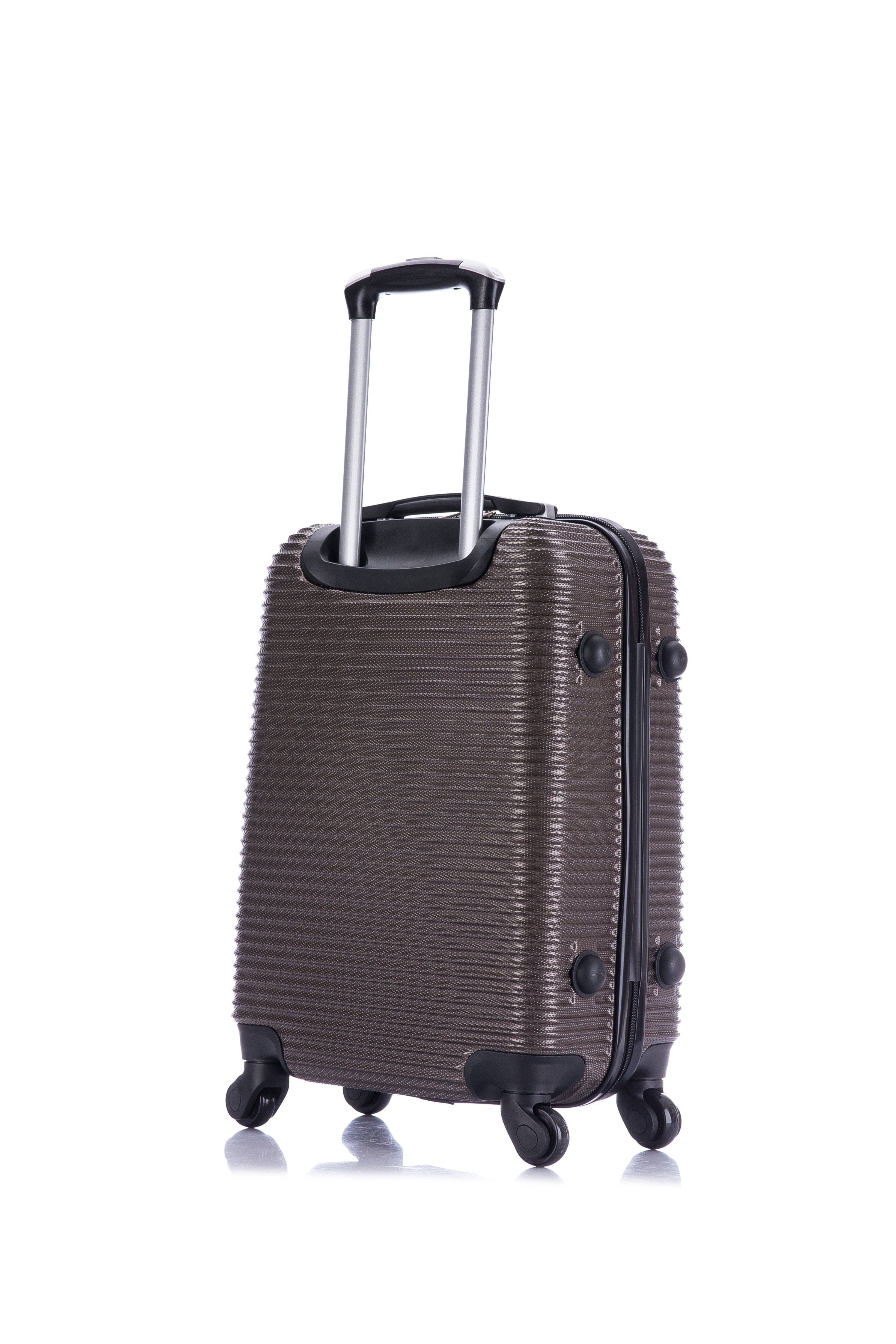 InUSA Royal 20" Hardside Lightweight Luggage with Spinner Wheels, Handle, and Trolley, Brown