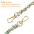 thumbnail image 5 of Uxcell Purse Chain Strap, 47" Leather Iron Flat Chain Strap Handbag Chains Purse Straps for Shoulder Bags and Cross Body Bags Replacement Strap (Gray Strap + Gold Chain), 5 of 7