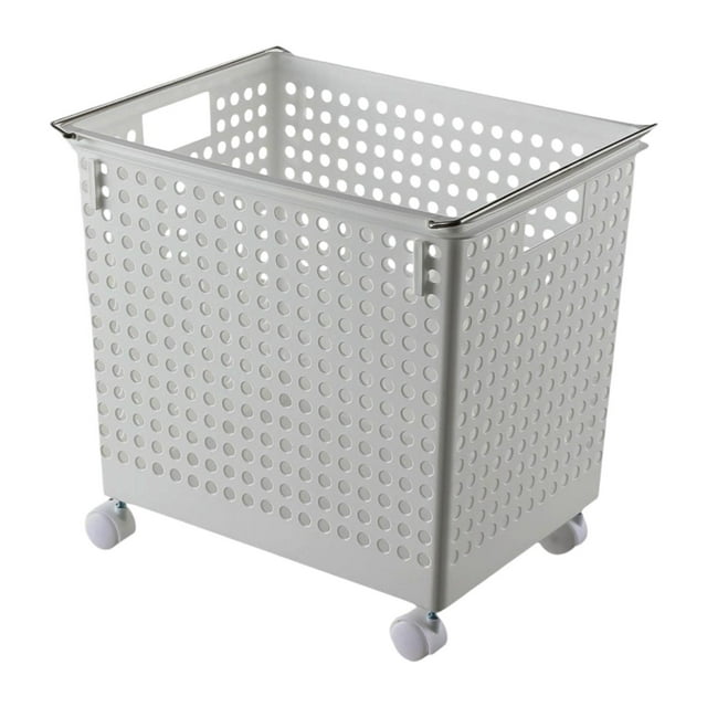 Cesta para la colada con ruedas, organizador de carrito con ruedas, contenedor de ropa sucia para muñecas, ropa de cama, bloques de construcción, baño 46cmx35cmx42cm