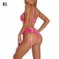 thumbnail image 1 of Conjunto de lencería de encaje encantador para mujer Ropa interior Sujetador Liguero Ropa de dormir, Rosa, XL Inevent XX000094-12, 1 of 7
