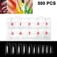 thumbnail image 1 of 500 piezas de uñas transparentes, puntas de uñas postizas artísticas, 10 tamaños diferentes, puntas de uñas postizas para mujeres46, 1 of 7