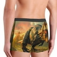 thumbnail image 3 of Fotbe Realistic Style Forest Dinosaur Men’s Total Support Pouch Boxer Briefs, X-Temp Cooling, Moisture-Wicking Underwear, Regular, Long-leg and Trunk-Small, 3 of 6