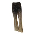 thumbnail image 2 of Pantalones acampanados para mujer con efecto danza, pierna ancha y degradado con purpurina S, 2 of 8