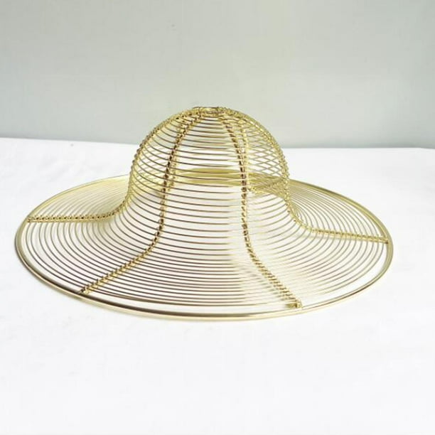 Estante de metal para sombreros, soporte de exhibición de soporte de almacenamiento de oro estable duradero para sombreros, sombrero flexible, ala Pequeña perfecl Sostenedor de la exhibición del sombrero