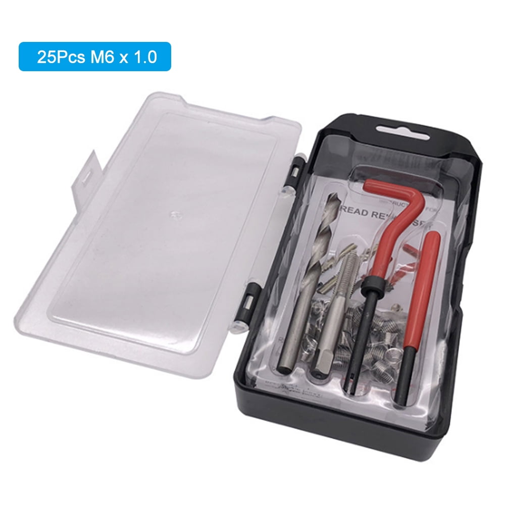 MABOTO 25Pcs M6 x 1.0 Thread Kit Helicoil Compatible 6mm Damaged