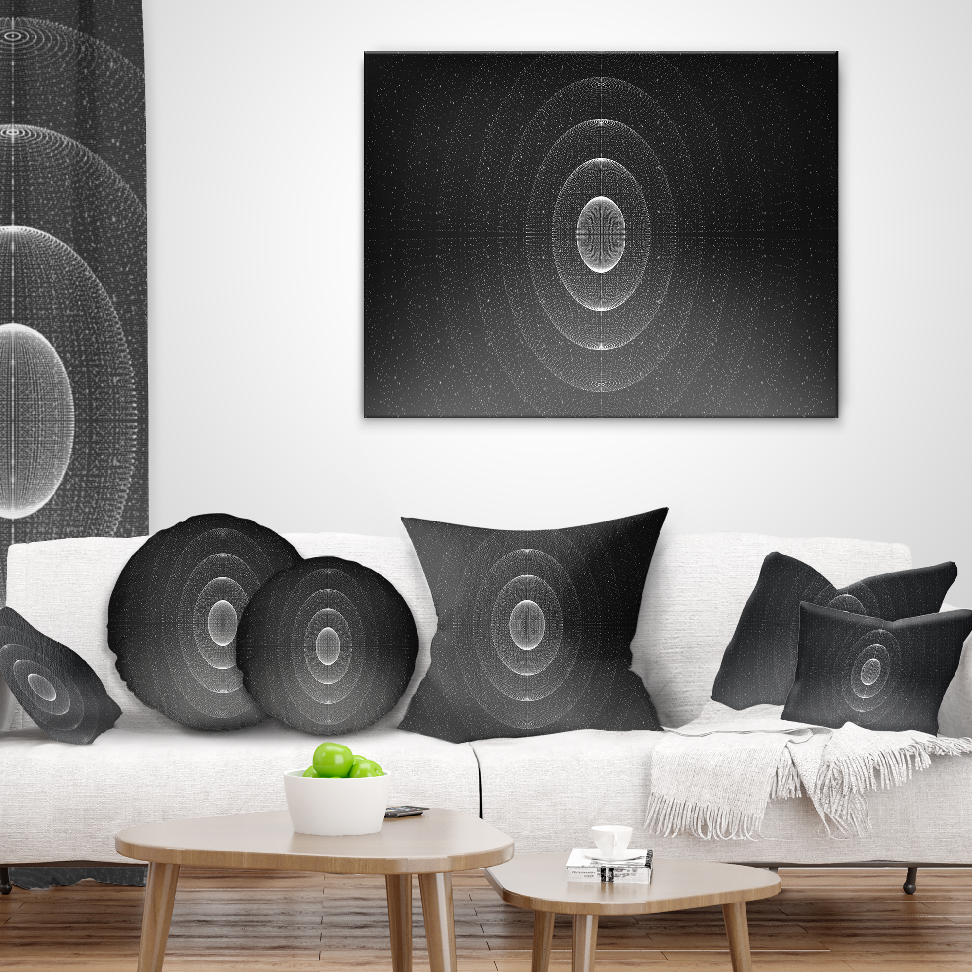 Designart Vector Interstellar Space Background - Abstract Throw Pillow - 18x18