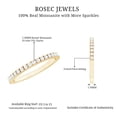 thumbnail image 6 of Rosec Jewels Moissanite Half Eternity Ring for Women - Stackable Ring - D-VS1 Quality Certified, 10K Yellow Gold, US 11.00, 6 of 7