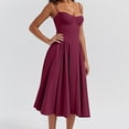thumbnail image 6 of OSFVNOXV Women's Vintage Corset Dress Spaghetti Strap A-Line Midi Dress Elegant Cocktail Party Evening Dresses, 6 of 9