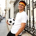 thumbnail image 5 of Bisitoy Football Headband Male and Female - Elastic Sports Sweatband, Cute Football Printed Hair Bands Soccer Headbands for Workout, Running, Yoga, Gym (Q), 5 of 5