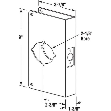 Recessed Micro Door (Prime-Line Recessed Door Reinforcer Entry 2-1/8