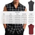 thumbnail image 3 of Mlzmgr Mens Button down Tank Tops Casual Flannel Plaid Causal Workout Running Tees, 3 of 9