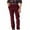 A-Red7, variant on XIAONU Men's Burgundy Corduroy Chino Pants Slim-Fit Casual Trousers Button-Waist Daily Wear Pant