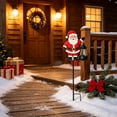 thumbnail image 5 of Solar Santa Claus Christmas Garden Stake, Metal Outdoor Yard Decor with Warm Lantern Light for Lawn Pathway Patio, Winter Holiday Gift 32.08in, 5 of 7