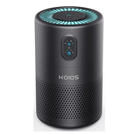

KOIOS Air Purifiers for Bedroom Home 430ft H13 HEPA Filter Purifier for Pets Dust Allergies Smoke Pollen Small Air Cleaner for Room Dorm 20dB Quiet Dust Remover for Room Ozone Free B-D02L Black