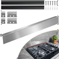 thumbnail image 2 of 30inch Slide-in Range Rear Filler Kit,StoveGap Filler Strip, Stainless Steel Backsplash for Stove, Stove Trim Kit Black, 2 of 6