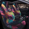 thumbnail image 2 of Uemuo Colorful Patterned Rabbit Pattern Car Seat Covers for Front Seats Waterproof Seat Covers for Cars, Universal Auto Front Seats Protector Fits for Car-, 2 of 6