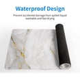 thumbnail image 3 of White Marble Texture Extended Mouse Pad 31.5x11.8 Inch White Desk Marble Mousepad Extended Large Non-Slip Rubber Base Waterproof Big Keyboard Mat with Stitched Edges for Home Gaming and Office, 3 of 6