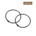 thumbnail image 3 of Shower Curtain Rings,20pcs - Carbon Steel Round Snap Shower Curtain Hooks, 3 Inch Loose Leaf Binder Rings (Black), 3 of 5