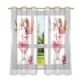 thumbnail image 6 of Yayeee Window Curtains Light Filtering 63"x42" Grommet Panel Pair Home Living Room Decor, Strawberry Ice Cream Pattern, 6 of 7