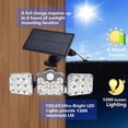 thumbnail image 4 of Solar Lights Outdoor, 3 Modes Adjustable Solar Security Lights with Motion Sensor, Wide Angle Illumination,IP65 Waterproof Solar Wall Lights Solar for Garden, Fence, Garage,, 4 of 9