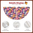 thumbnail image 5 of Balery Skull daisy flower Printed Christmas Tree Skirt , Merry Christmas Party Christmas Tree Decoration,Adjustable Tree Skirt-48", 5 of 8