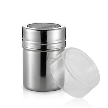 

wuaynoingStainless Steel Polished Chocolate Shaker Heat-resisting Household Handheld Coffee Sifter 1MM Mesh Sugar Seasoning Can Sm