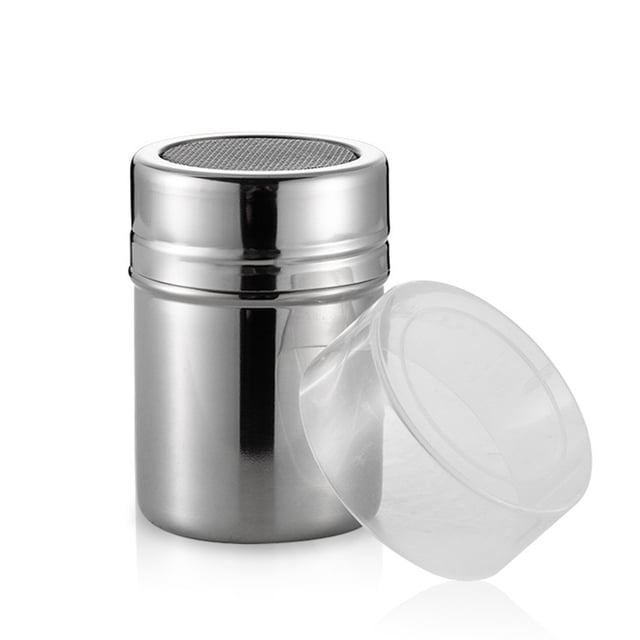 Coctelera de pimiento doméstico pulido de acero inoxidableCoctelera de chocolate pulido de acero inoxidable Resistente al calor Handheld Coffee TEFER 1MM Malla de azúcar El condimento puede pequeño Inevent HA010091-01