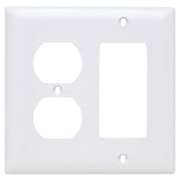 Pass & Seymour TP826WCC12 Wall Plate  2 Gang  White Pack of 12