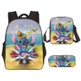 thumbnail image 1 of New style cartoon Stitch schoolbag three-piece elementary and middle school students backpack, 1 of 1