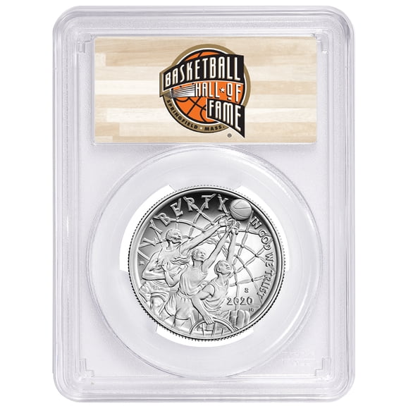2020-S Proof 50c Basketball Hall of Fame Clad Half Dollar PCGS PR70DCAM FS HOF Label