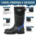 thumbnail image 2 of GIEESHIELD Men's Rubber Work Boots with Steel Toe & Shank, Waterproof & Anti-Slip, 6mm Neoprene, Durable Rubber Boot for Construction, Farming, Manufacturing, Size 8, 2 of 7