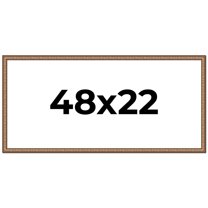 48x22 Frame Gold Real Wood Picture Frame Width 1.25 inches | Interior Frame Depth 0.5 inches |
