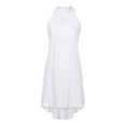 thumbnail image 4 of Ruyang Women's 2024 Summer Casual Dress Floral Print Sleeveless Halter Neck Beach Dress Slim Fit Party Club Bodycon Dresses, 4 of 5