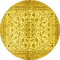 thumbnail image 1 of Ahgly Company Indoor Round Persian Yellow Traditional Area Rugs, 8' Round, 1 of 4