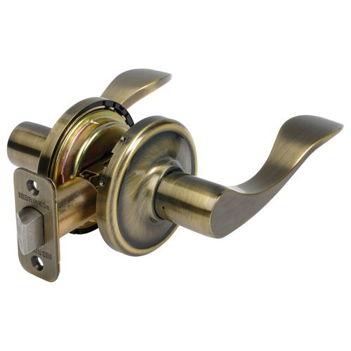 Brink's Interior NonLocking Passage Door Lever, Antique Brass Finish