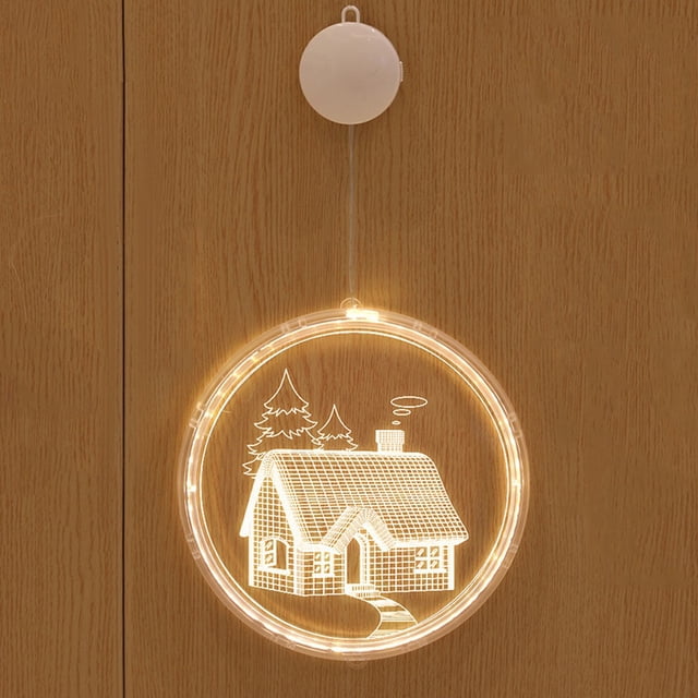 Hot6sl Ofertas de La Semana Luces Decorativas Navideñas Led Iluminadas con Plástico Blanco para Colgar