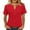 #011-Red, variant on Roncen Womens T-Shirts V Neck Short Sleeve Buttons Tops Batwing Sleeve Tee Summer Color Block Blouse Loose Fit 2026 Shirs