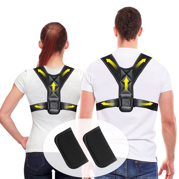 Liiva Unisex Posture Corrector Belt With Underarm Pads, Adjustable