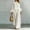 White, variant on longantii Two Piece Outfits for Women Ruffle Hem Sleeveless Vneck Tees Fashion Wide Leg Drawstring Long Pants Relaxed Fit Sweatsuits with Pockets Yellow S