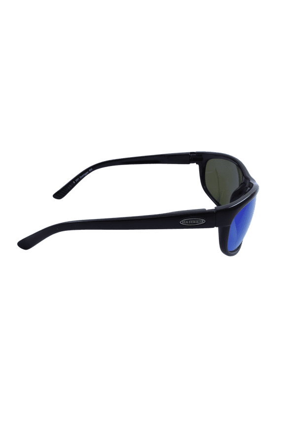 Outrigger Beach Boating Fishing Polarized Sunglasses Men Women Black Frame w/Blue Mirror Lens