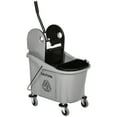 thumbnail image 2 of HOMCOM 9.5 Gallon (38 Quart) Mop Bucket with Wringer Cleaning Cart, 4 Moving Wheels, 2 Separate Buckets, & Mop-Handle Holder, Grey, 2 of 9